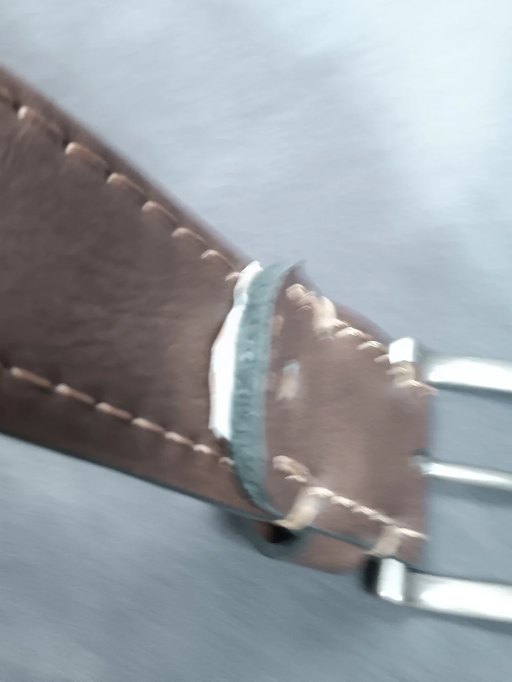 Levi's Brown Leather Belt with Silver Tone Buckle